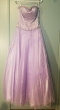 Alyce Paris - Lavendar Strapless Formal Gown Prom Dress Style 6588 Size 6