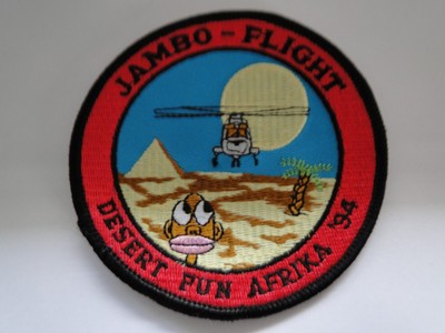 Aufnäher Bundesmarine  Jambo-Flight Desert Fun Afrika 94   ca 9 cm