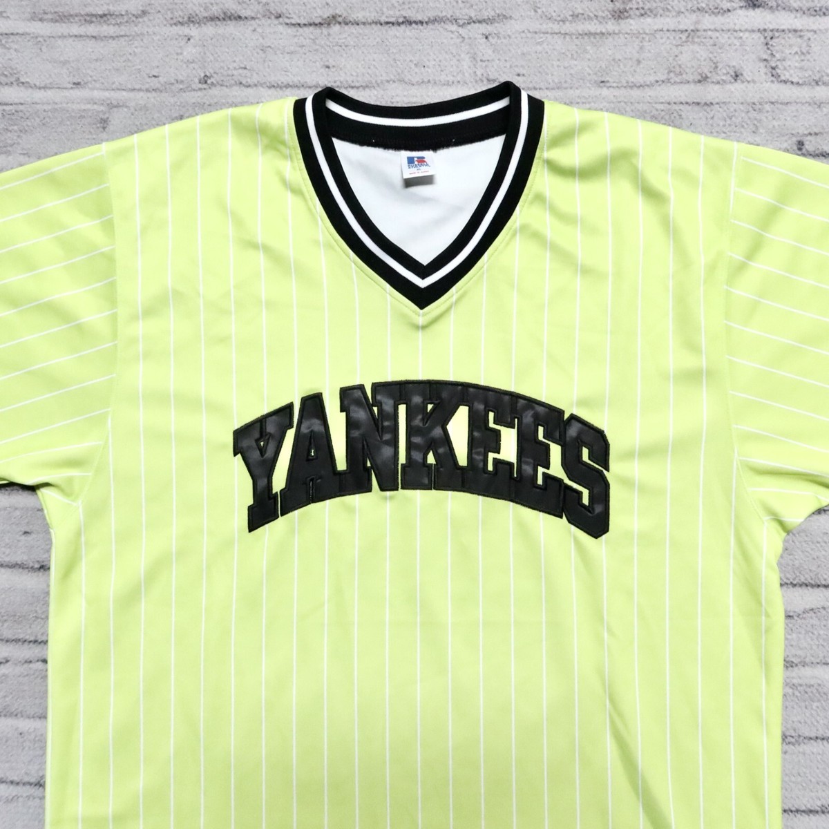 Vintage NEW New York Yankees Neon Pinstripe Baseball Jersey Size