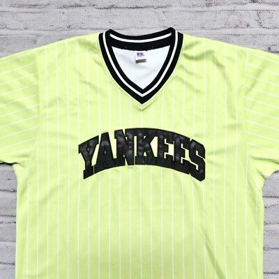 Vintage NEW New York Yankees Neon Pinstripe Baseball Jersey Size