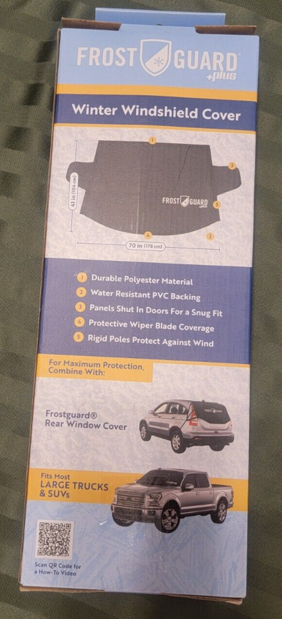 FrostGuard Plus Winter Vehicle Windshield Cover XL Size in Black for