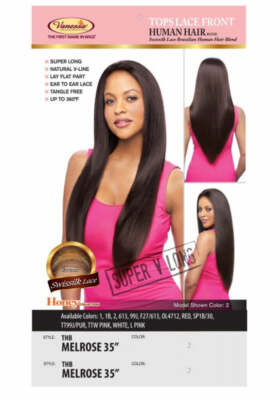 Vanessa THB MELROSE 35 Brazilian Human Hair Blend SwissSilk Lace Perücke