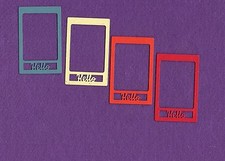 FRAME HELLO die cuts scrapbook cards