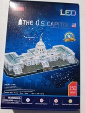 3D Cubic Fun 150 Piece LED Puzzle of The U. S. Capitol - NEW - Sealed