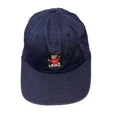 Polo Sport Ralph Lauren Sit Down Bear Embroidered Strapback Hat Cap Vintage Dad