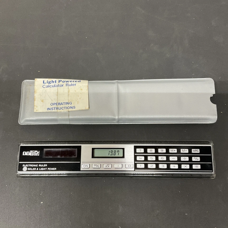 Regla Electrónica Vintage Digitech Modelo E 644 Calculadora Energía Solar y Luminosa Foto 2 de 4