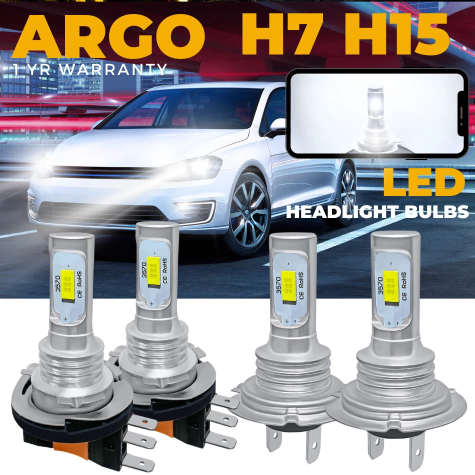 For VW Golf MK7 Led Headlight DRL Bulbs 2013-18 Xenon White High Low Beam bulb
Opens in a new window