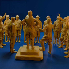 Ww2 Passionate Speech 15 Italian Soldiers 1/35 Scale Resin Printed Model Kits