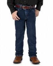 Boy's Wrangler Cowboy Cut Regular/Slim Fit Dark Indigo Jean 8-16 13MWBDI