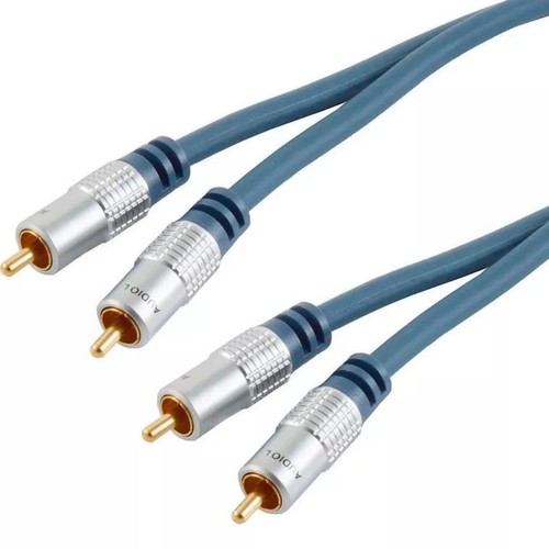 High End Stereo Audio Chinch Kabel RCA Cinchkabel vergoldet in 1m 1,5m 3m 5m 10m - Bild 3 von 5
