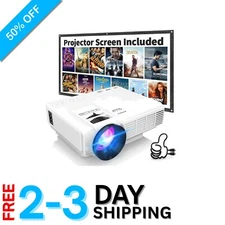 Lightweight 1080P Bluetooth Projector with Digital Keystone for Crisp Viewing