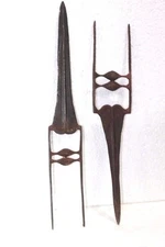 2 Pc. Katar Dagger Tiger Knife Vintage Indian Antique Hand Forged Steel