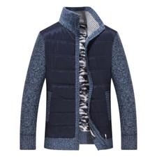 Men Sweater Knitted Jacket Thick Cardigan Coat Casual Knitwear Top Autumn Winter