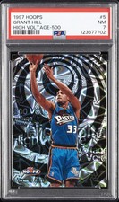 1997 HOOPS HIGH VOLTAGE 500 #5 GRANT HILL 391/500 PSA 7