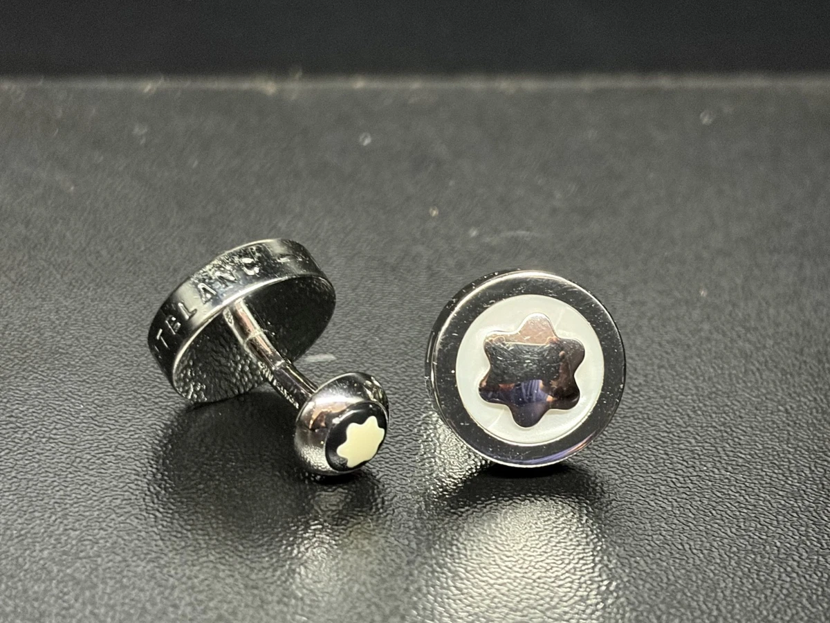 MONTBLANC カフスリンクス_navy mother of pearl Montblanc Mother of Pearl Cufflinks FREE SHIPPING | eBay