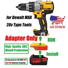 1 Adapter fits Black&Decker 20v MAX Li-Ion Battery To for DeWalt 20v MAX XR Tool