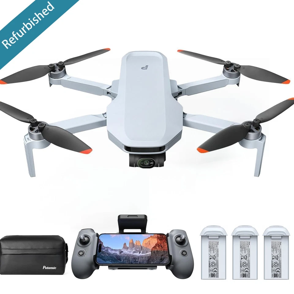 Drone Potensic ATOM 2 reacondicionado cardán de 3 ejes GPS FPV 4K cámara de menos de 249 g