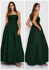 Reformation Kastoria Maxi Dress in Forest Green SZ US 4