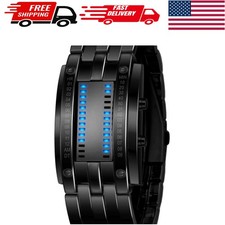 Binary Wrist Watch for Professionals with LED Lights - A Black Dig...