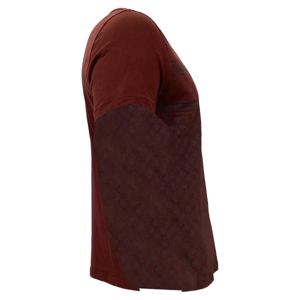 Camiseta Gucci Gg Kefia Estampado Cuello Redondo En Algodón Hombre Granate M Foto 2 de 4