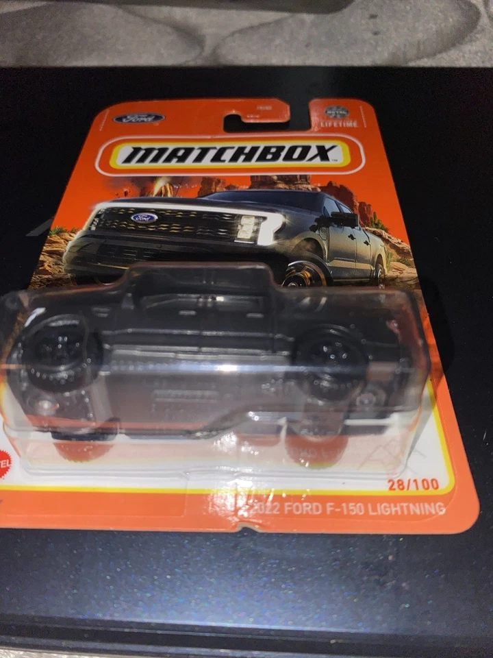 Matchbox  2022 Ford F-150 Lightning #28/100  Case M 2024 Black - Image 2 of 3