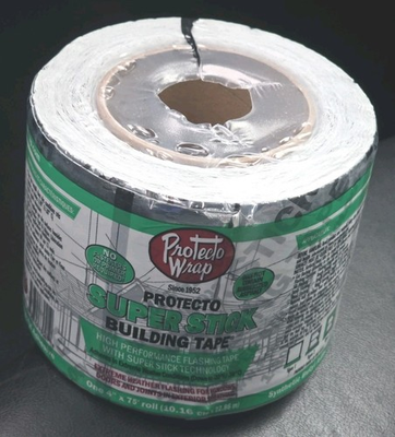 #ad Protecto Wrap Super Stick Building Tape 4quot; x 75#x27; Roll 844004 650745730412 $29.95