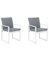 Exklusive GartenstüHle Aus Aluminium 2Er Set Grau Pancole