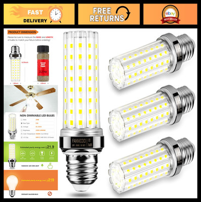 LED Corn Light Bulb 150W Equivalent, 2500 Lumen, 6500K Cool Daylight, E26/E27 Ba