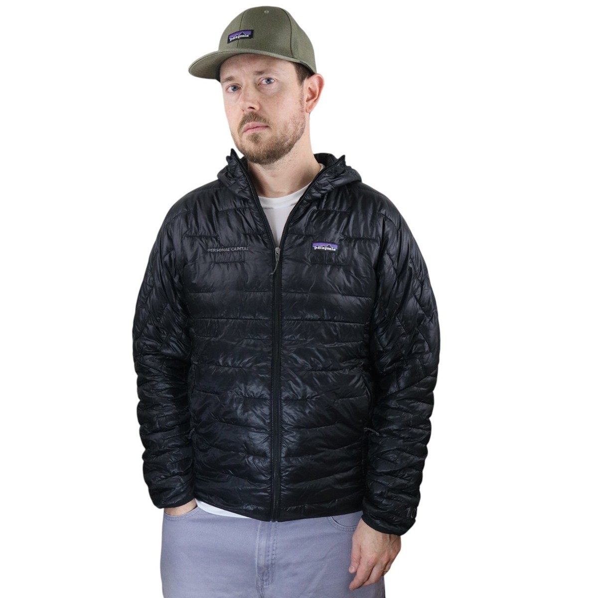 Patagonia Micro Puff Hoody Jacket Mens Medium Black Puffer