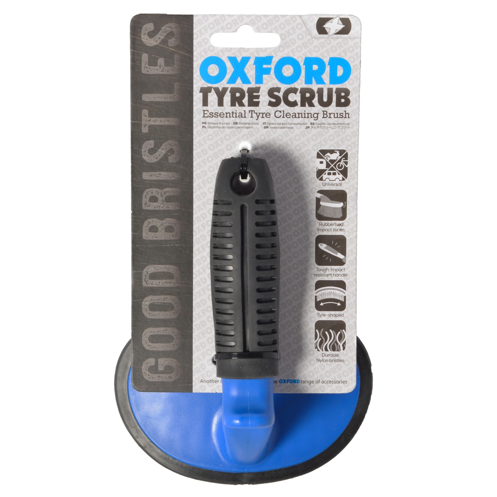 Oxford Brush OX246 Motorbike Motorcycle Tyre Scrub Brush Bike Bicycle