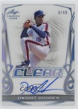 2023 Leaf Trinity Clear Auto Platinum 8/49 Dwight Gooden #CA-DG1 Auto 2po