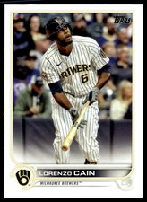 2022 Topps Lorenzo Cain Milwaukee Brewers #442