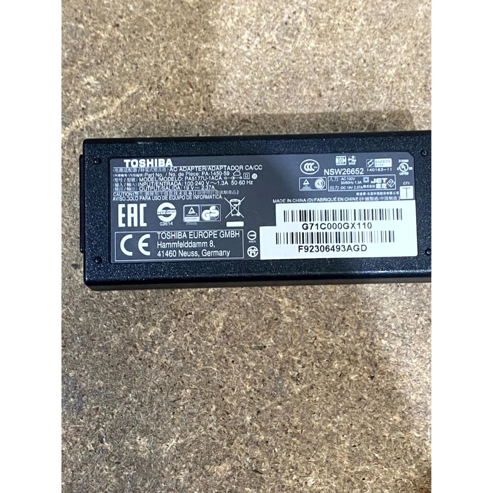 Toshiba PA5177U-1ACA Power Supply AC Adapter 19V 1.37A for Satellite Laptops - Image 4 of 4