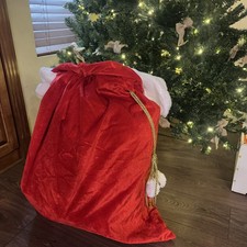 Large Santa Sack Bag 30  X 30  Christmas. Can Be Cinched At Top
