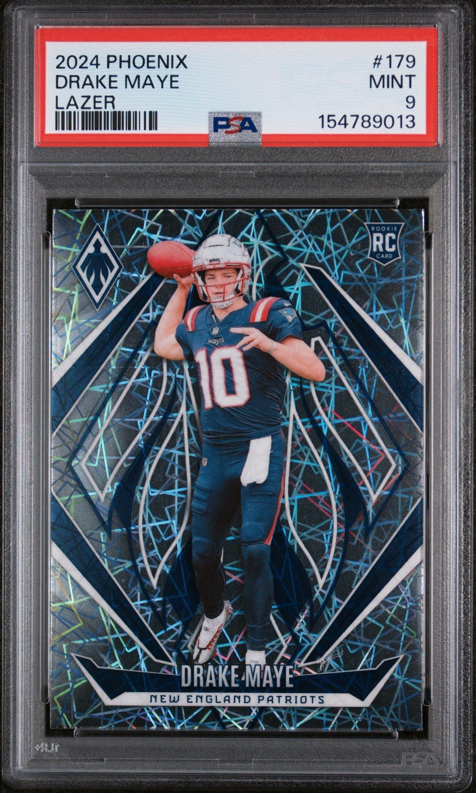 2024 Panini Phoenix - Rookies Drake Maye #179 Lazer (RC) PSA 9