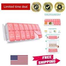 Large Capacity AM PM Pill Organizer - Effortless Weekly Medication Management
