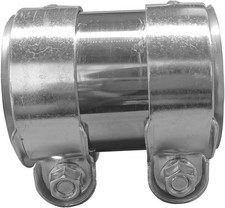 2.5 Inch Exhaust Clamp Stainless Steel Butt Joint Band Clamp Sleeve Coupler Un