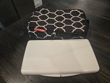 Skip Hop Baby Wipe Travel Case With Insulated Black And White Carry Case Bag