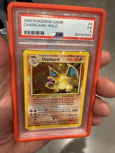 1999 Pokemon Base Set Unlimited #4 Charizard Holo Card PSA 5