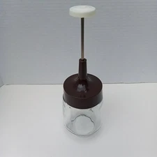 Vintage GEMCO Food Nut Chopper Brown Top USA