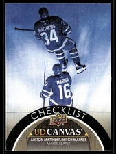 2021-22 Upper Deck UD Canvas Checklist Auston Matthews / Mitch Marner Toronto