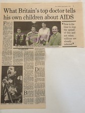 QUEEN, FREDDIE MERCURY Express Newspaper Clipping 10/12/91 (MEGA RARE) Brian May