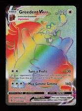 Carte Pokemon Greedent VMAX 272/264 Arcobaleno Rare Fusion Strike