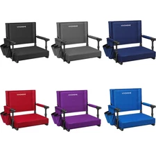 Stadium Seat Portable Folding Padded Stadium Seats for Bleacher Chair Cup Holder