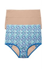 Comfort Choice Plus Size Cotton Spandex Incontinence Brief 2-Pack