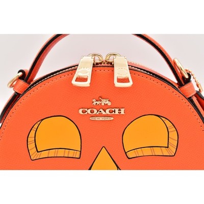 Coach Canteen Crossbody Bag Halloween Jack o Lantern Face Pumpkin