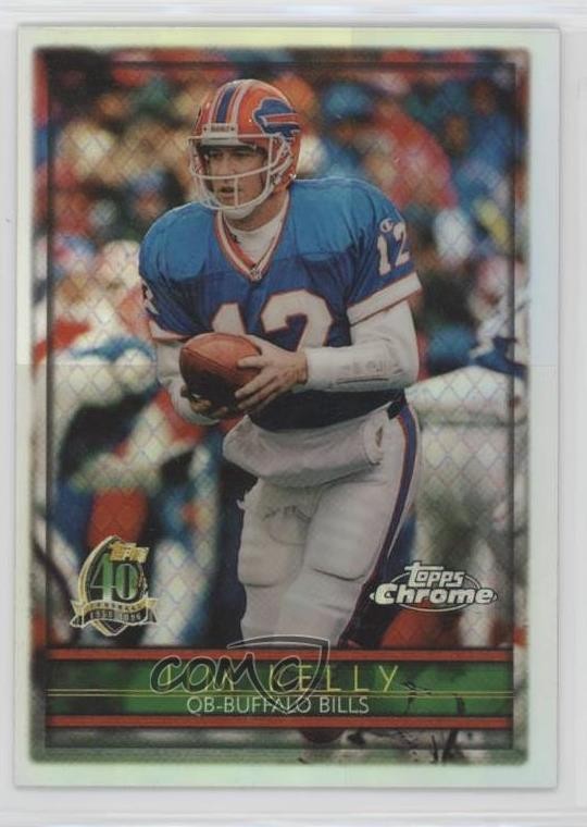 1996 Topps Chrome Refractor Jim Kelly #32 HOF 1f1