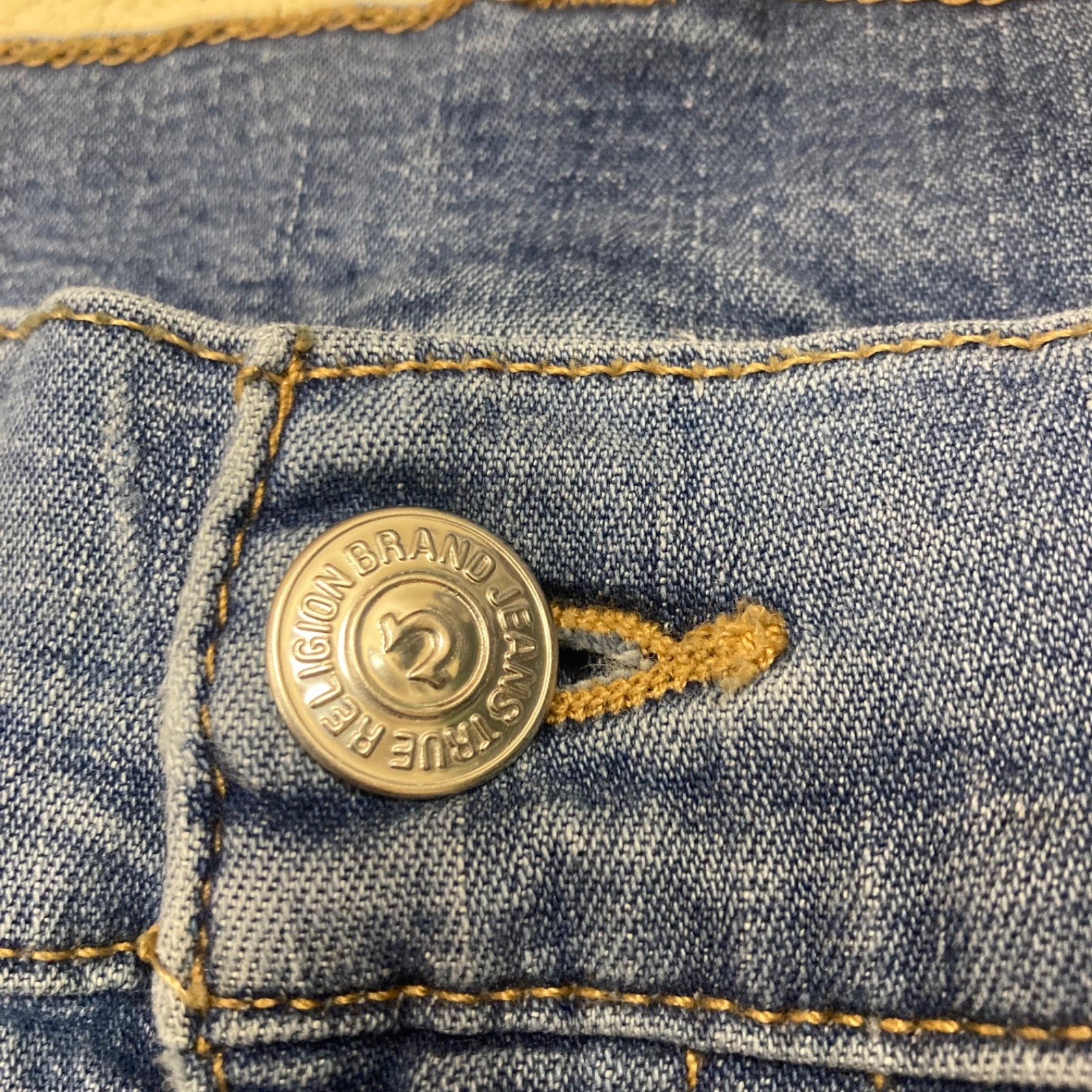 True Religion Ricky Mens 36 Relaxed Straight Jeans Stonewash image 9