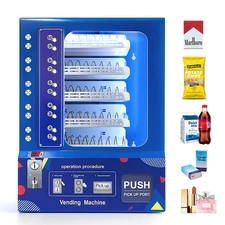 10 Slots Commercial Mini Wall Snack Vending Machine Food Snack Coin Payment