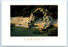 Beach Scene aerial view - CORSICA France 4x6 Postcard